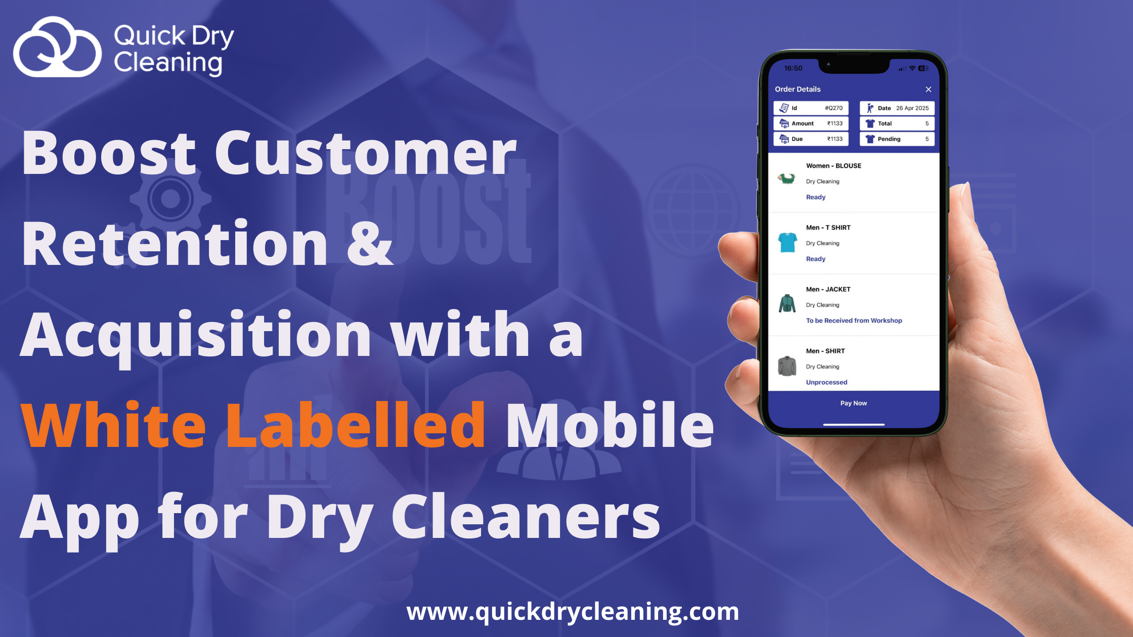 White Labelled App for Dry Cleaners